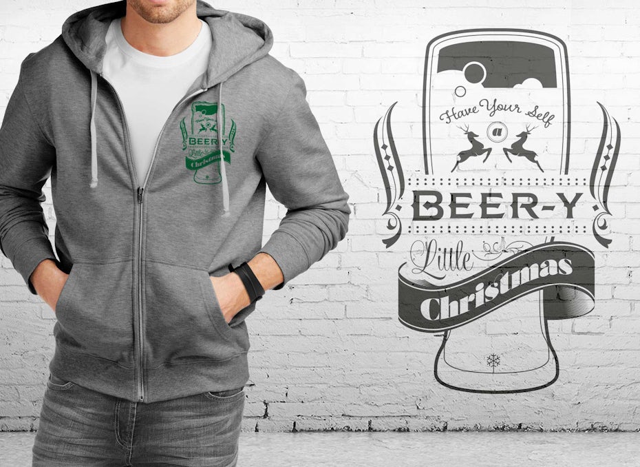 7 jacke weihnachtslogo