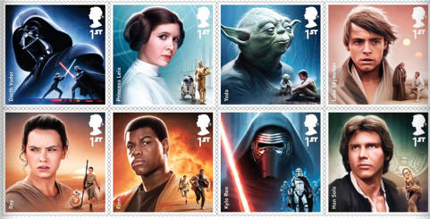 Collection de timbres Star Wars