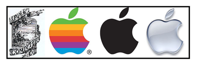 Exemple de la refonte du logo Apple