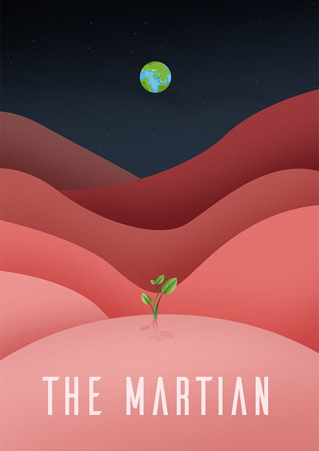 The Martian minimal movie poster