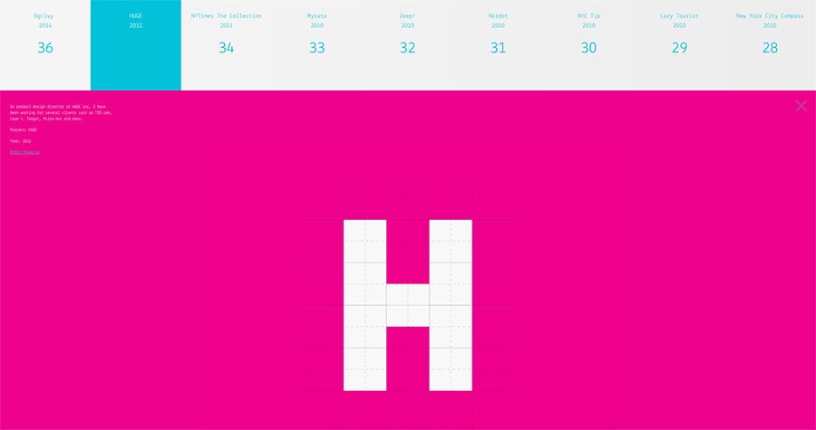 2016 web design trends: Linear Navigation