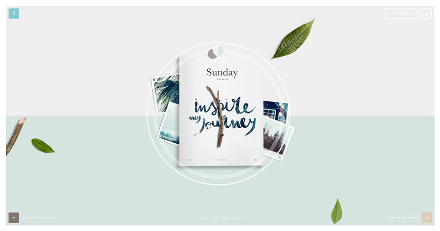 2016 web design trends: Page in frame