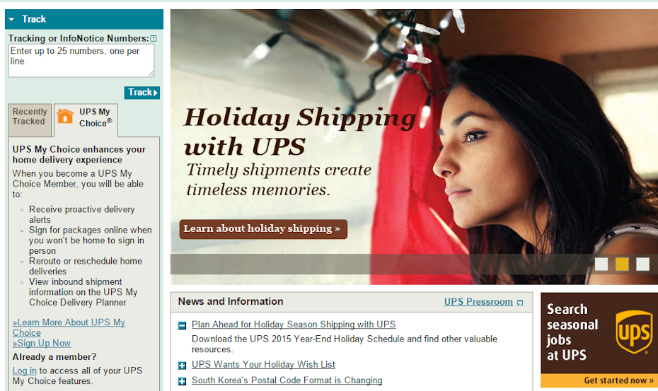 UPS website