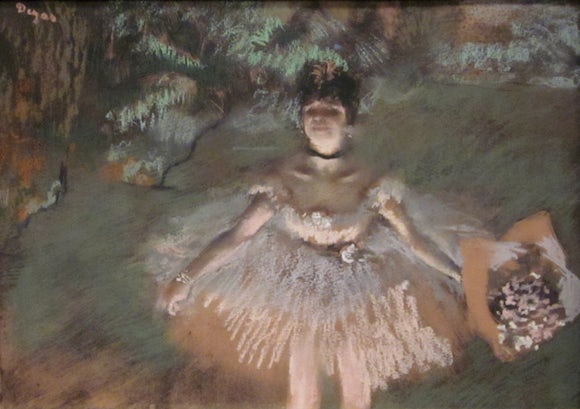 "Dancer Onstage with a Bouquet" by Edgar Degas