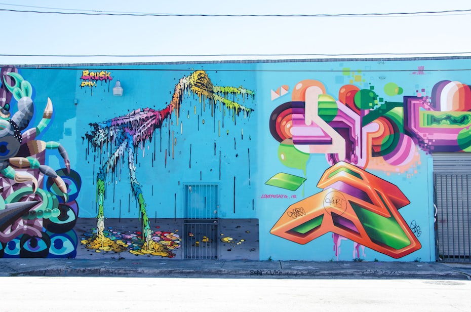 Bird Wynwood wall by Brusk