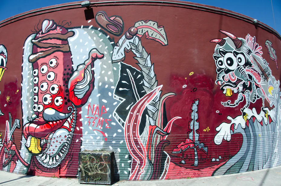 Weird monster Wynwood wall by Sheryo