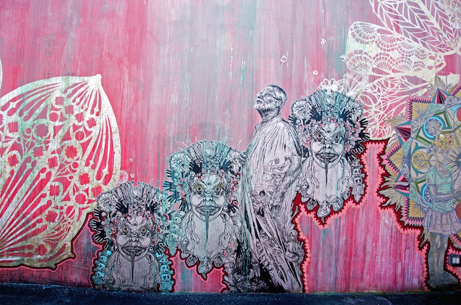 Pink Wynwood wall by Swoon