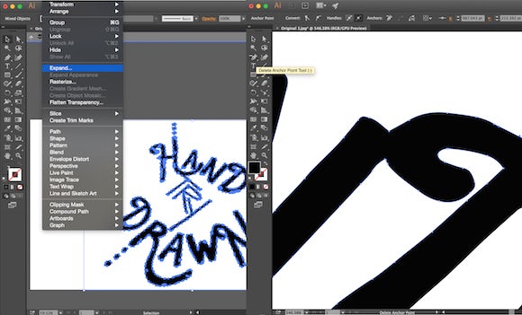 Digital hand-lettering in Illustrator