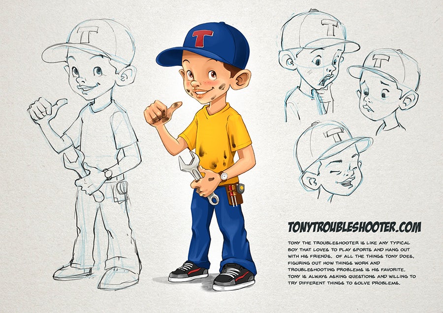 Tony the Troubleshooter mascot