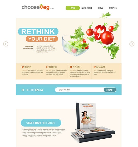 web design for chooseveg.com