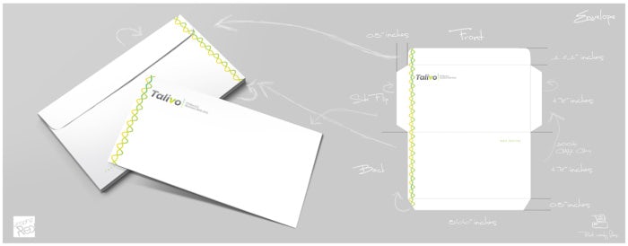 シンプルな封筒デザイン