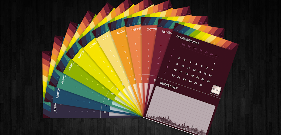 colorful calendar design
