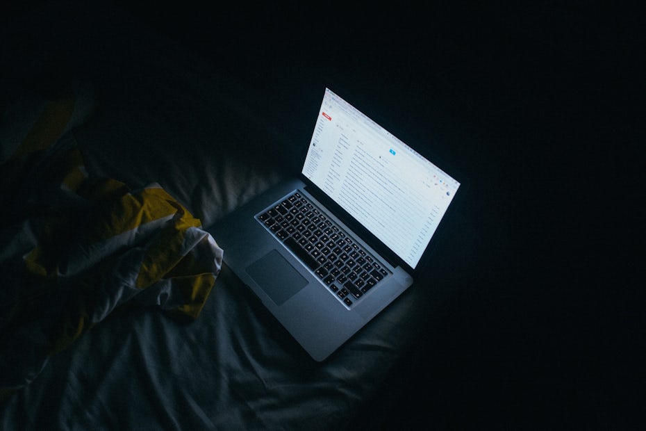 computer in bed