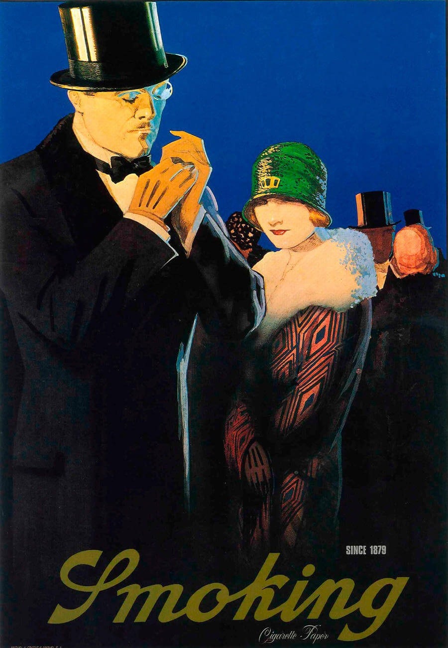 Mr Smoking vintage poster
