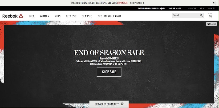reebok website sale