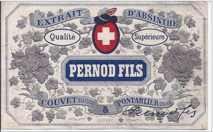 pernod liqueur label