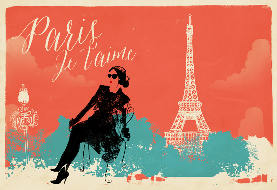 fashion paris eiffel tower ilustreishon