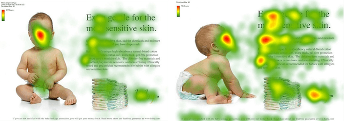 heat map landing page baby face