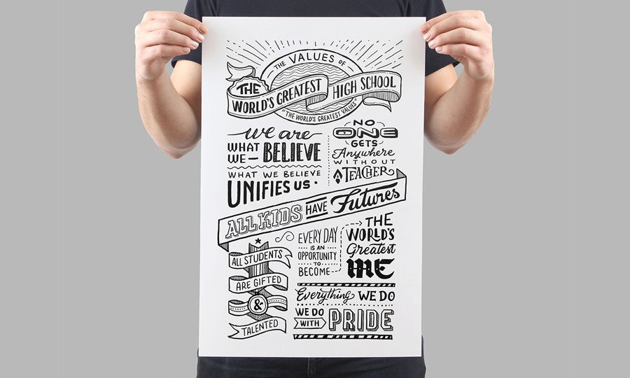 font selection helps establish visual hierarchy