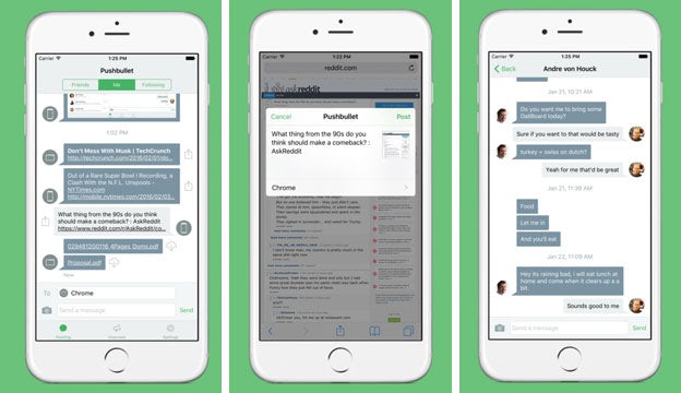 pushbullet app