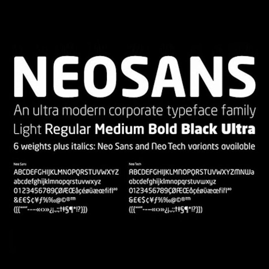 Neo Sans字体示例
