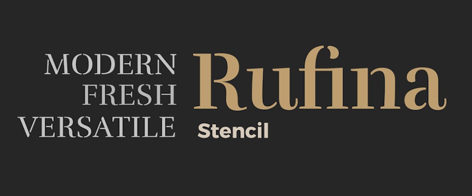 rufina标志字体的示例