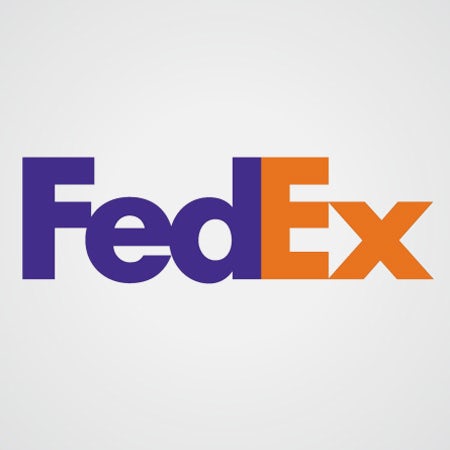 Logo FedEx dengan font logo futura