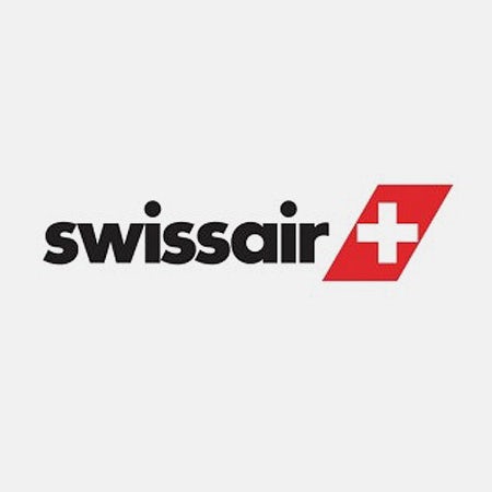 logotipo de swissair con fuente de logotipo futuro