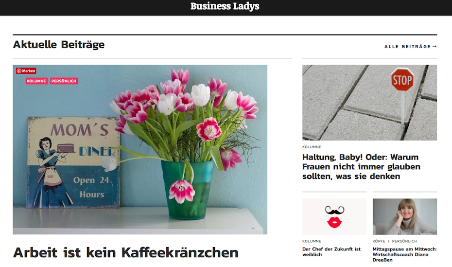 Business Ladys website