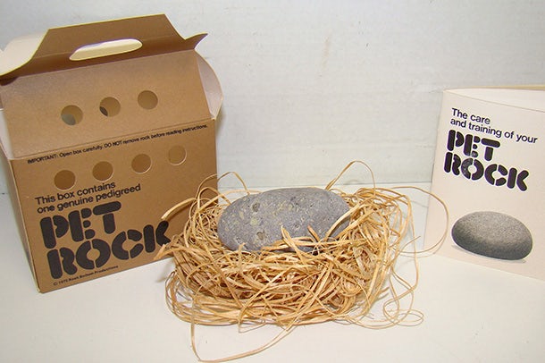 Pet Rock product packaging