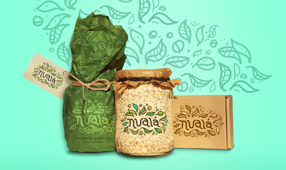 Nuala bag and jar product packaging