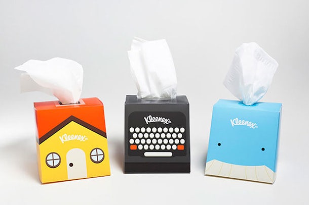 Kleenex product packaging