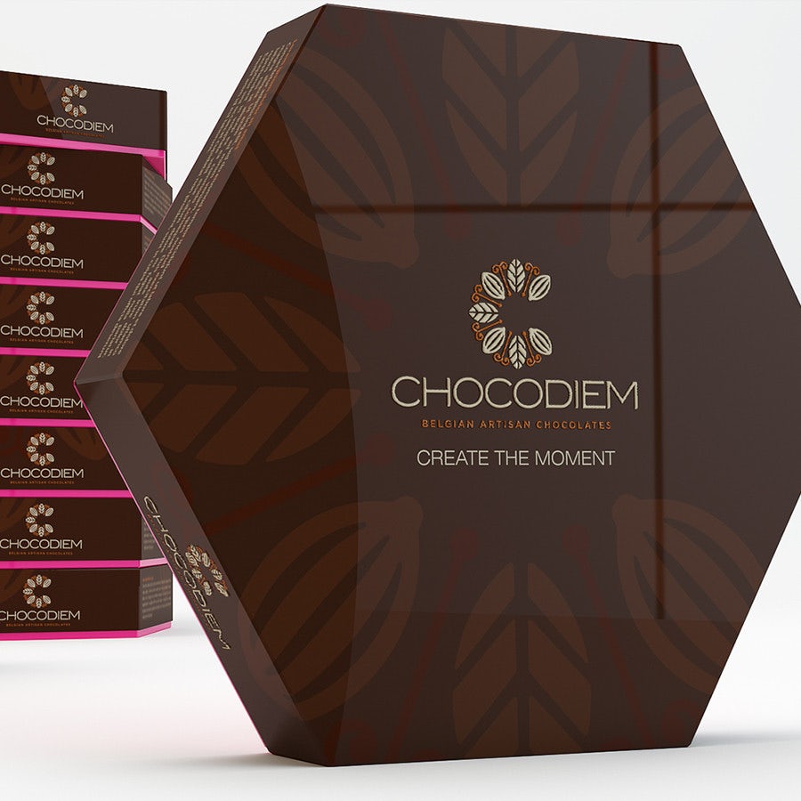 hexagon chocolate box