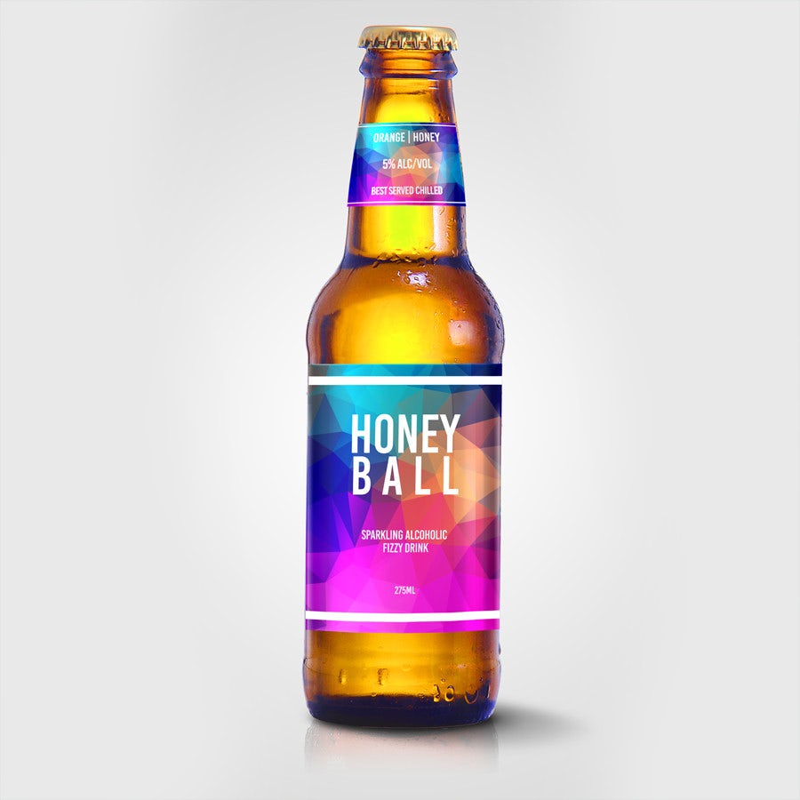 honey ball label design