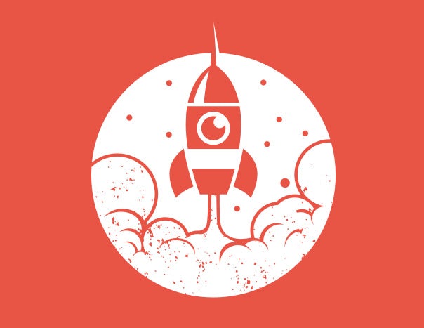 Firmenlogo rote Rakete