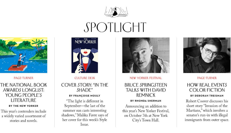 typographic hierarchy in new yorker magazine