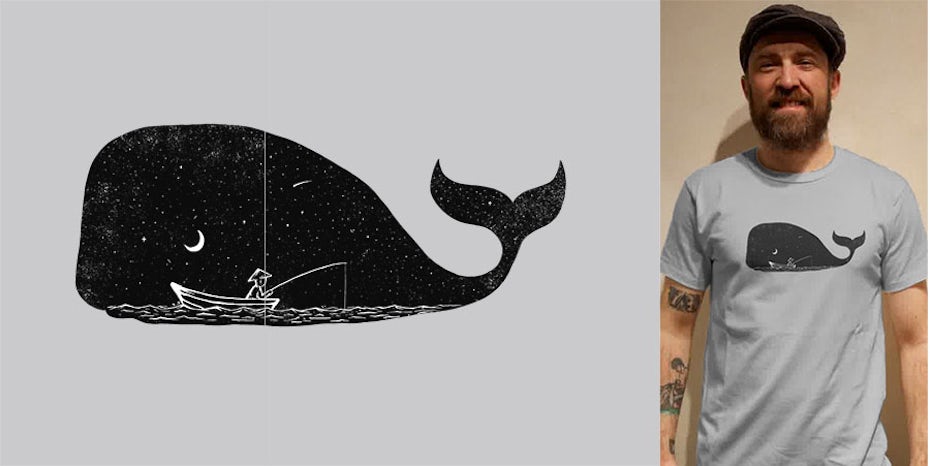 whale on shirt