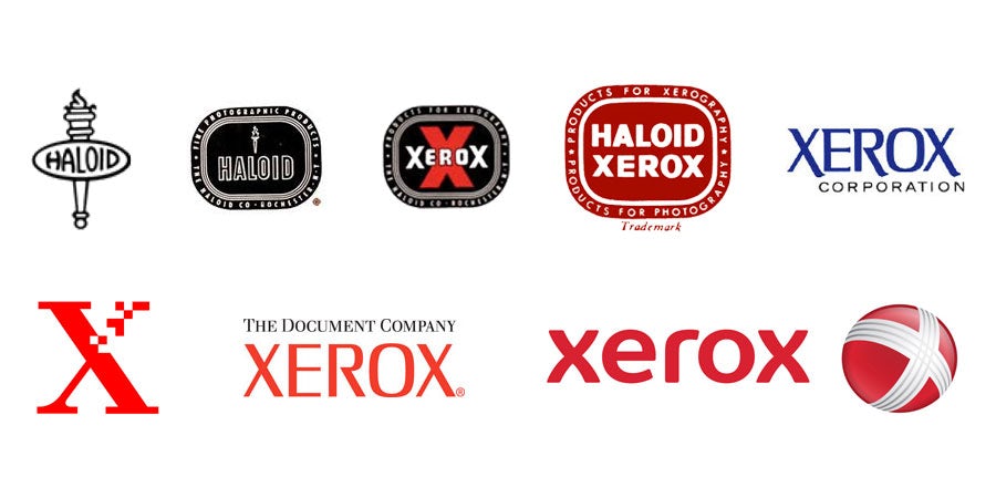 tech branding: xerox logo evolution