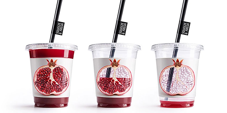 Pomegranate juice product packaging