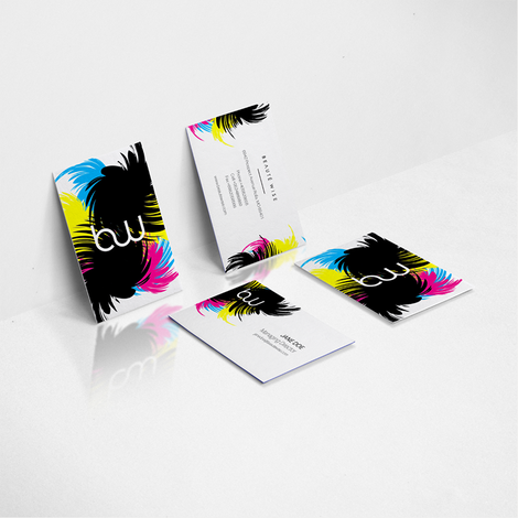 Watercolor business card designs