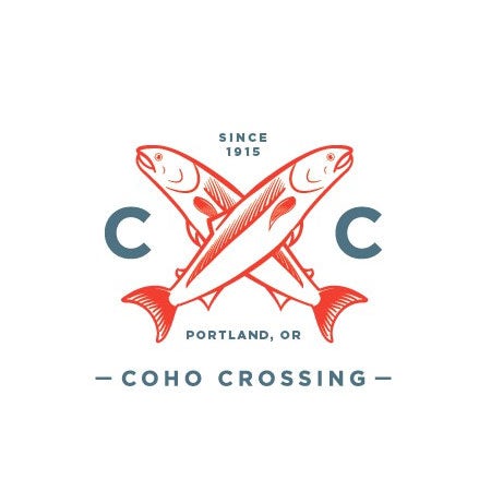 Como Crossing fish real estate logo