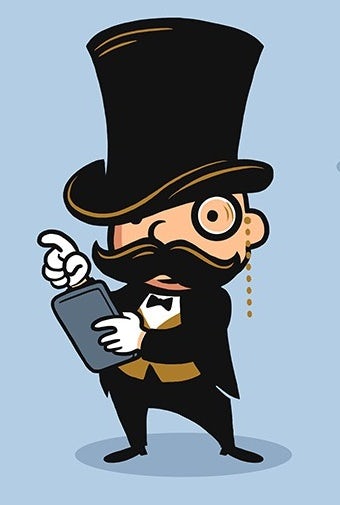 A monopoly man character illustration