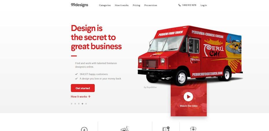 99designs homepage