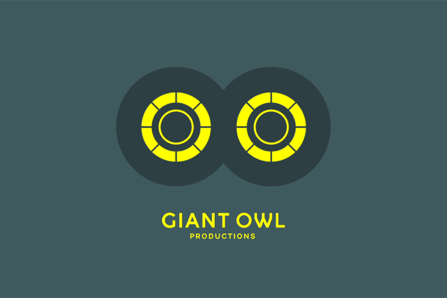 animated logo with owl eyes