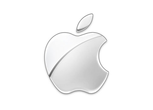 Modern monochrome Apple logo.