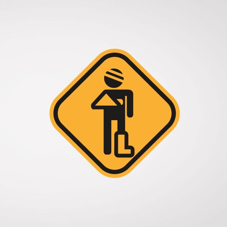 TRAFFIC SIGN, INJURED PERSON lawyer logo