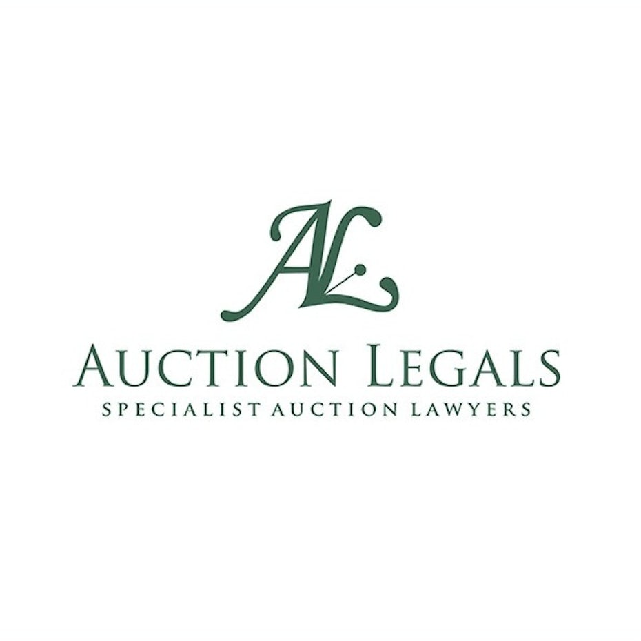 WHITE GREEN MONOGRAM LAWYER LOGO