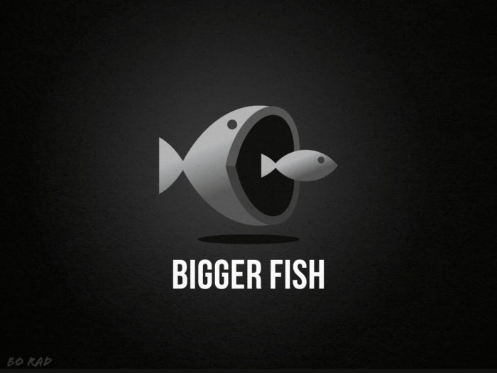 Bigger fish logo design