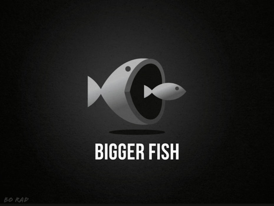 更大的鱼标志设计
