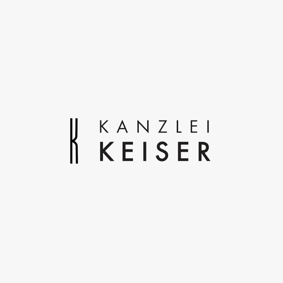 LAW FIRM LOGO DESIGN WITH ELONGATED K